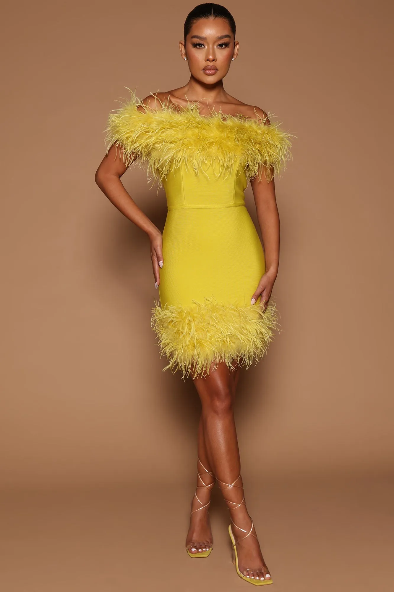 Acelia Bandage Mini Dress - Chartreuse