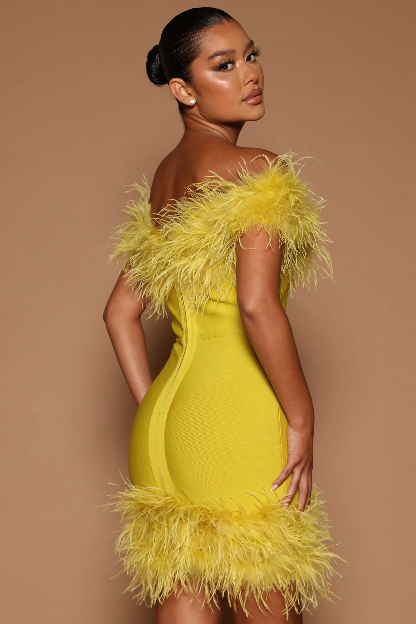 Acelia Bandage Mini Dress - Chartreuse