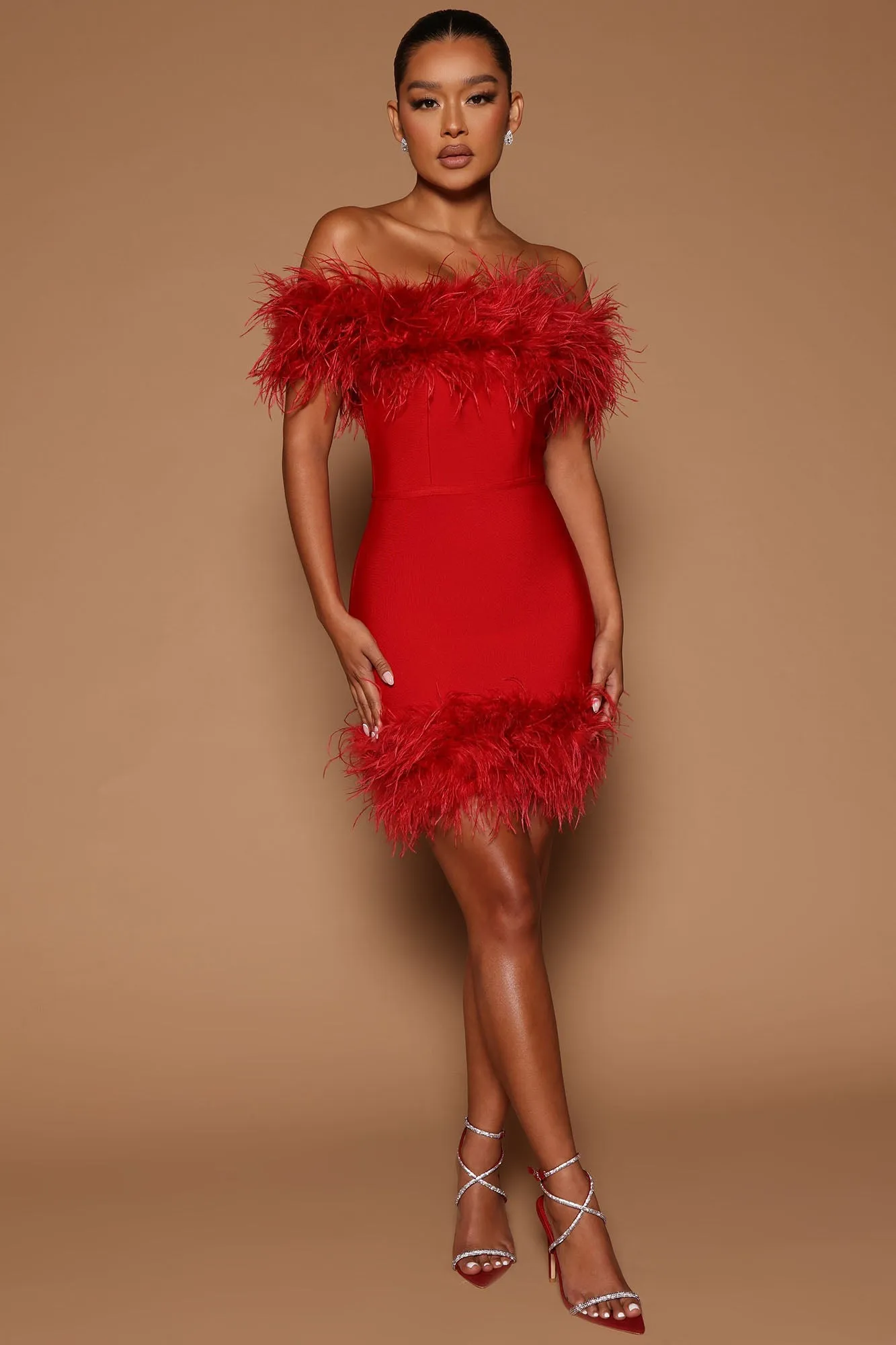 Acelia Bandage Mini Dress - Red