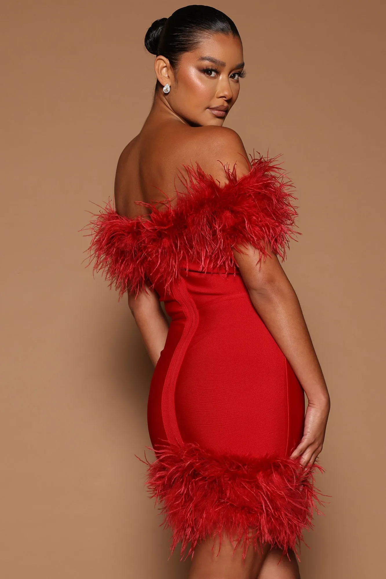 Acelia Bandage Mini Dress - Red