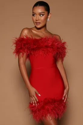 Acelia Bandage Mini Dress - Red