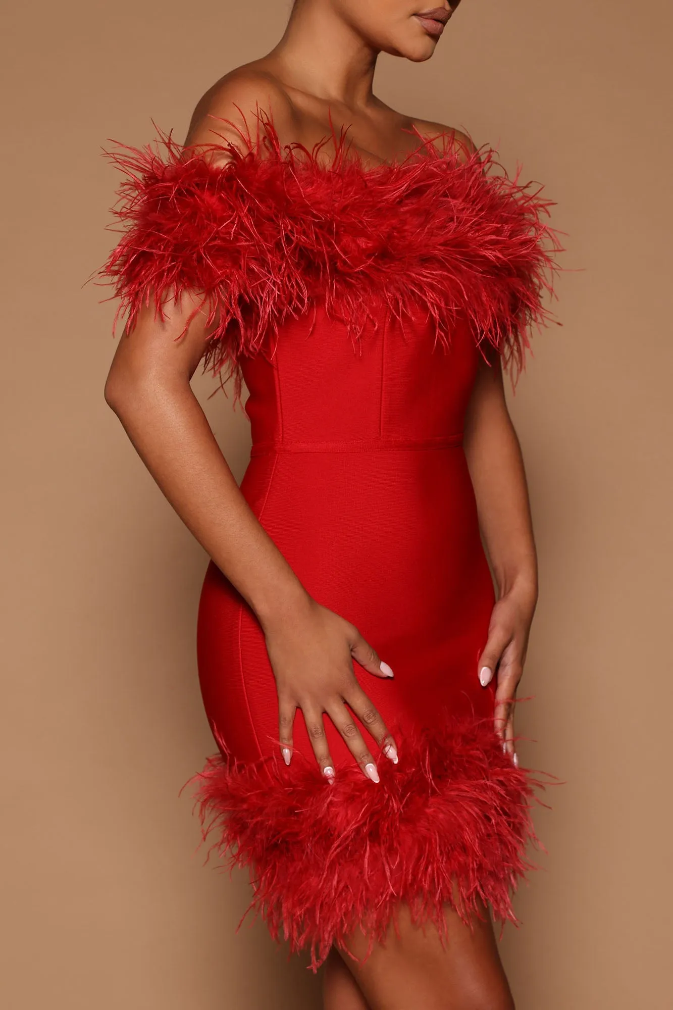 Acelia Bandage Mini Dress - Red