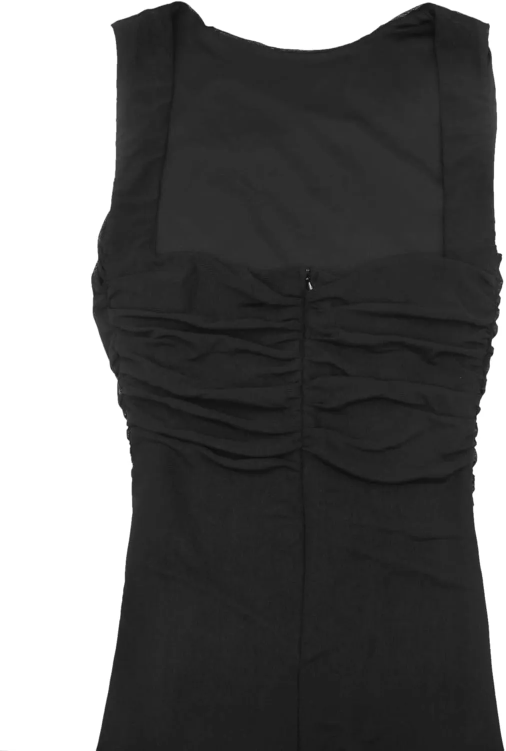 AIBEARTY Women's Sleeveless Asymmetrical Ruffle Hem Mermaid Midi Dress Irregular Ruched Backless Party Club Cocktail Dresses