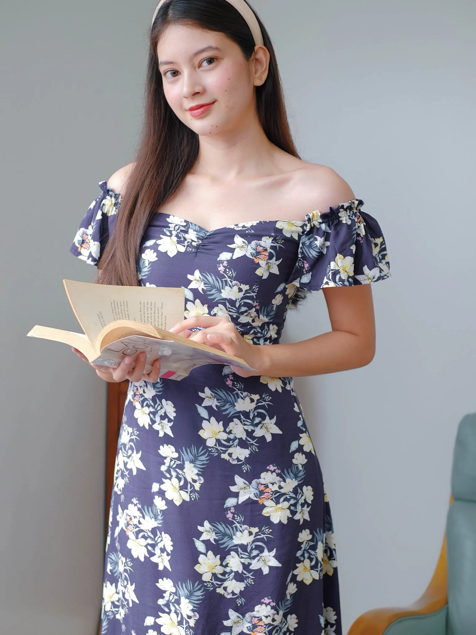 Avery Midi Dress - white orchid