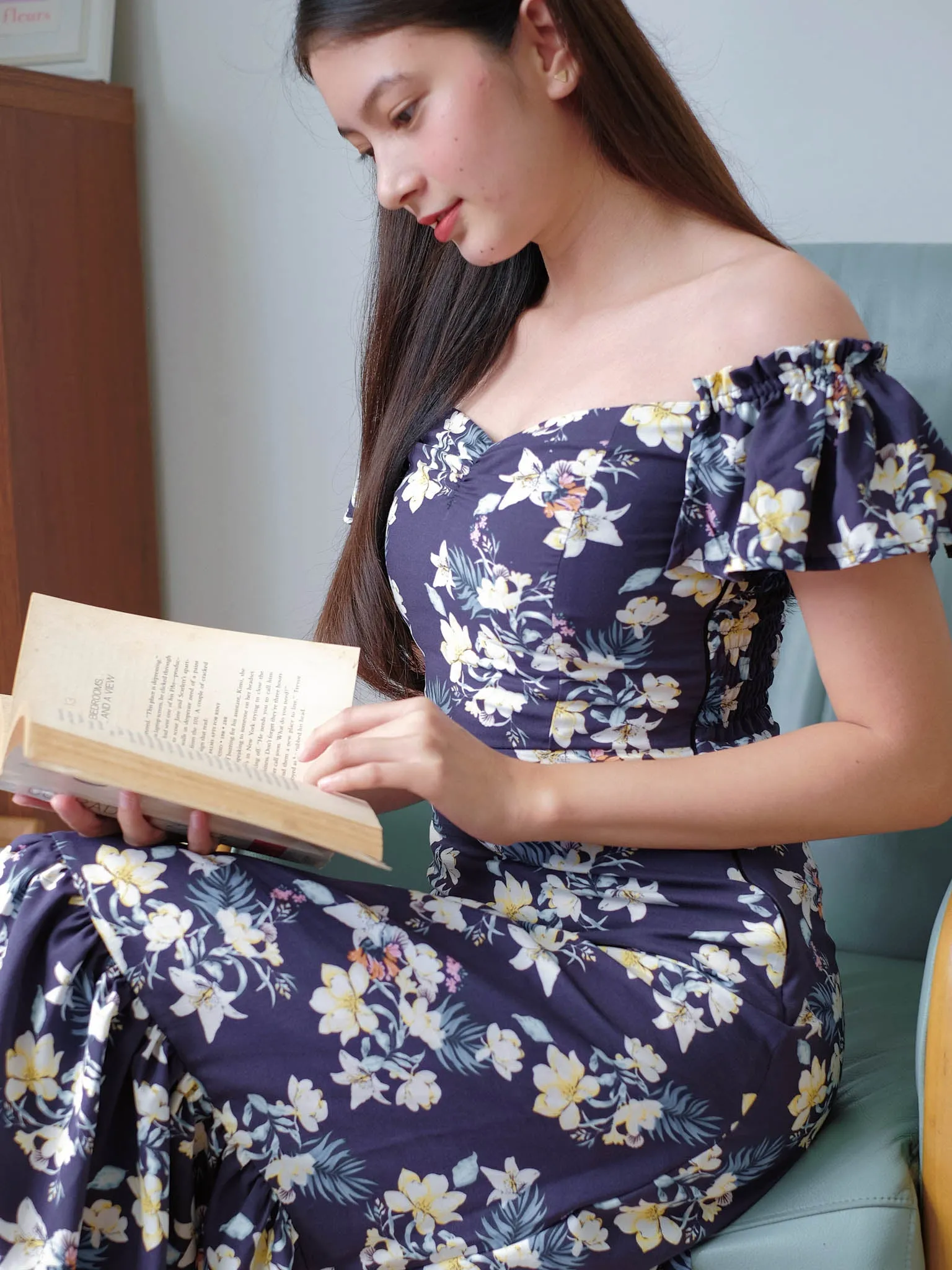 Avery Midi Dress - white orchid