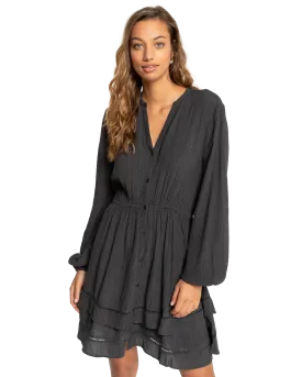 Black Bird Dress in Off Black