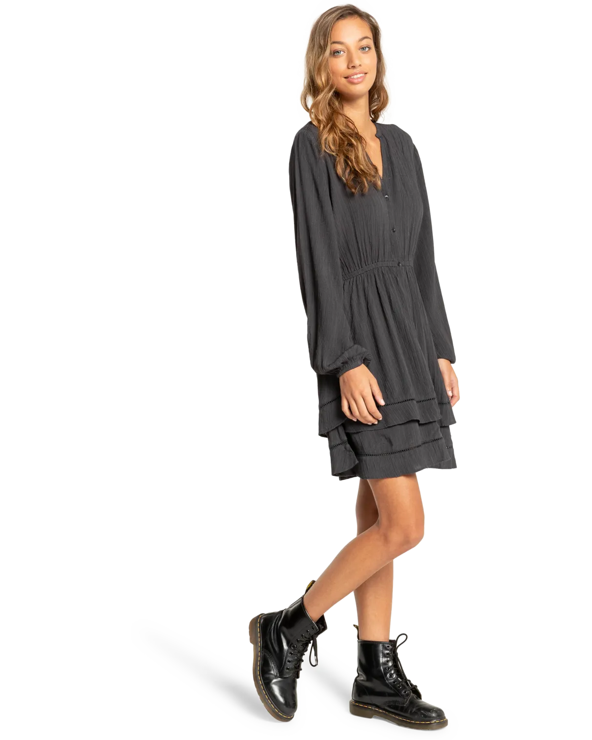 Black Bird Dress in Off Black