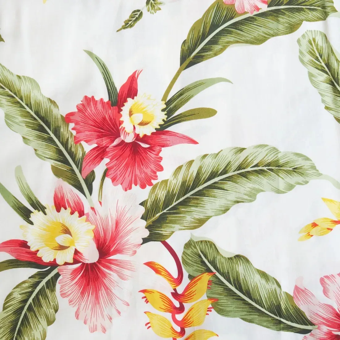 Cloud Cream Skinny Strap Short Hawaiian Dress