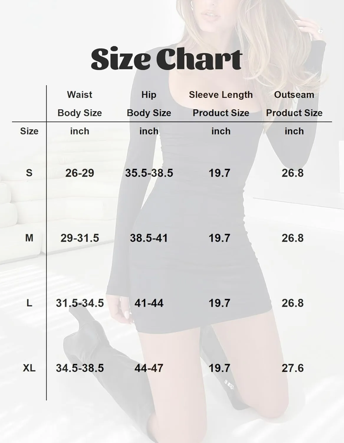 Long Sleeve Square Neck Bodycon Mini Dresses for Women Cute Ruched Cocktail Party Club Going Out Dress