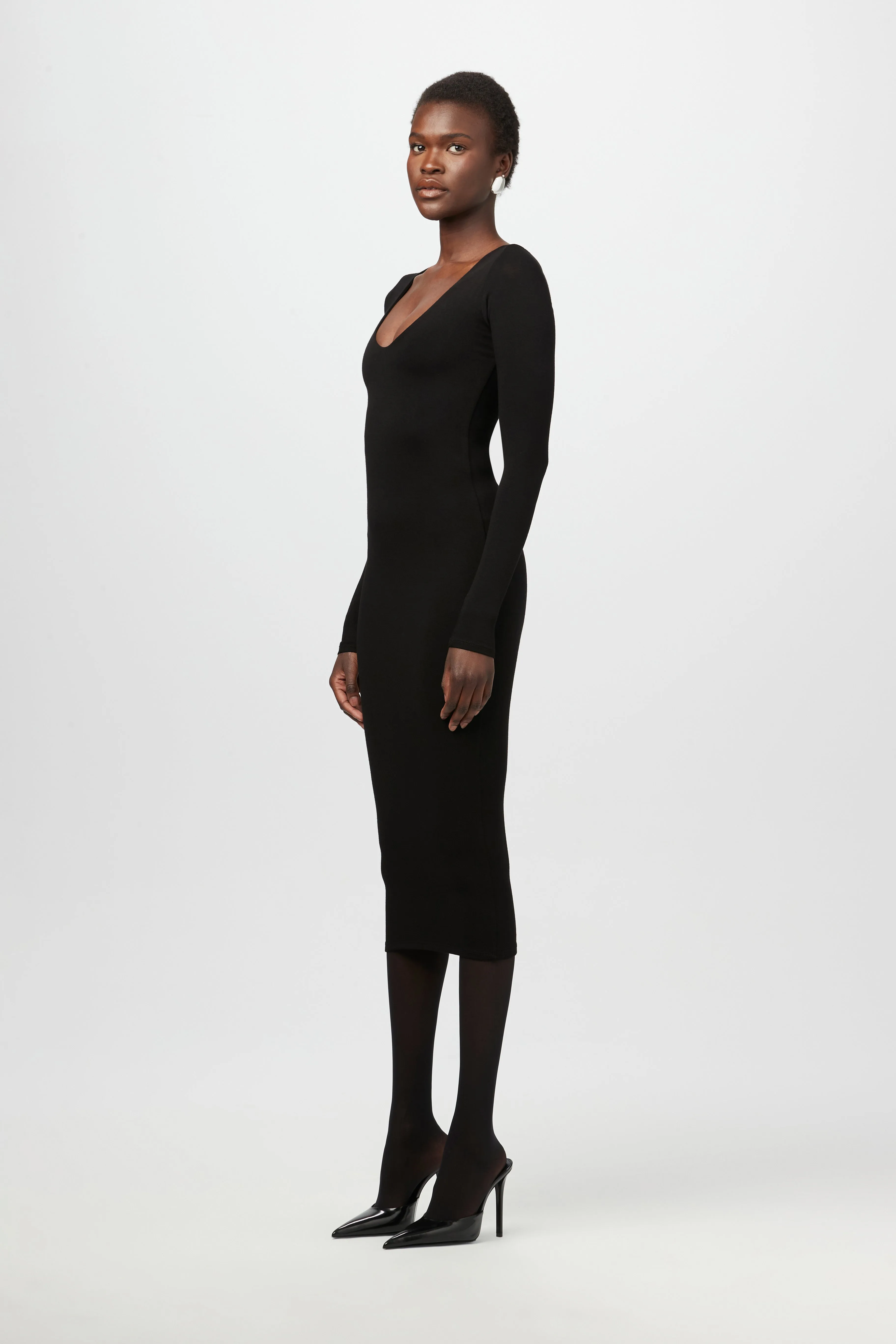 NW Sculpt V-Neck Midi Dress