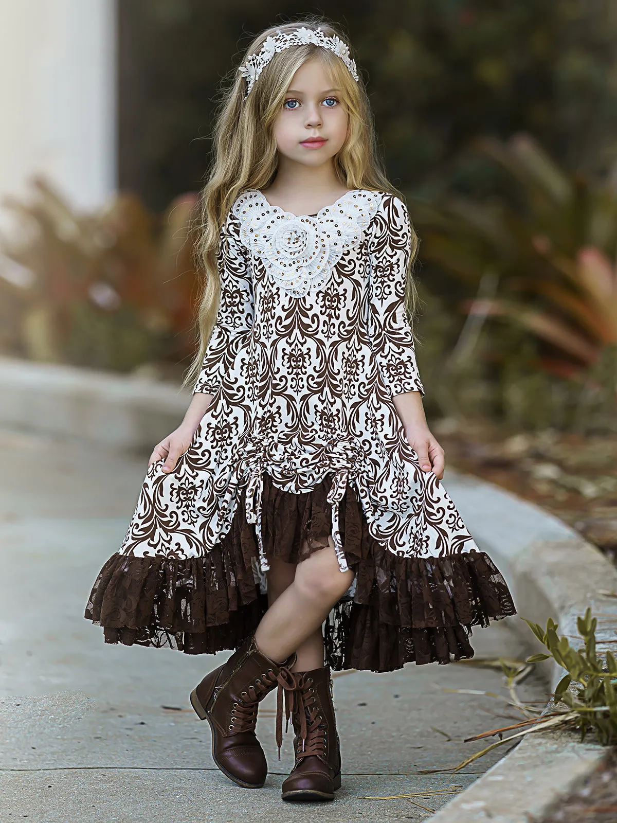 Ready To Dance Hi-Lo Drawstring Dress