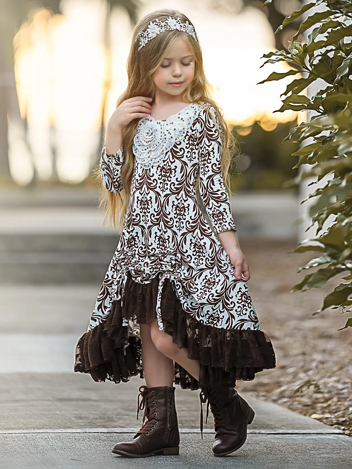 Ready To Dance Hi-Lo Drawstring Dress