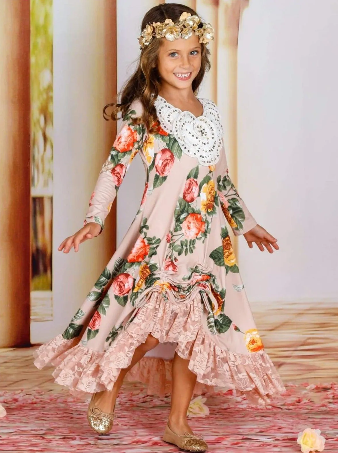 Ready To Dance Hi-Lo Drawstring Dress