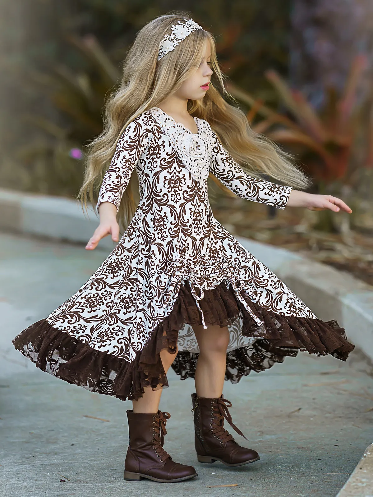 Ready To Dance Hi-Lo Drawstring Dress