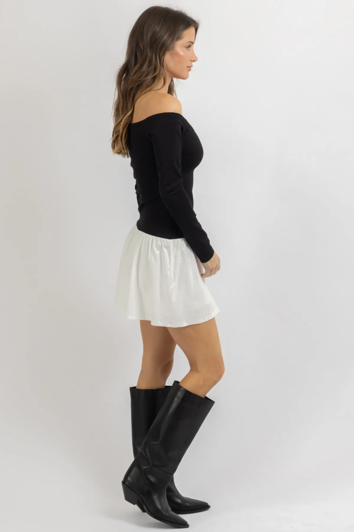 REESE CONTRAST MINI DRESS